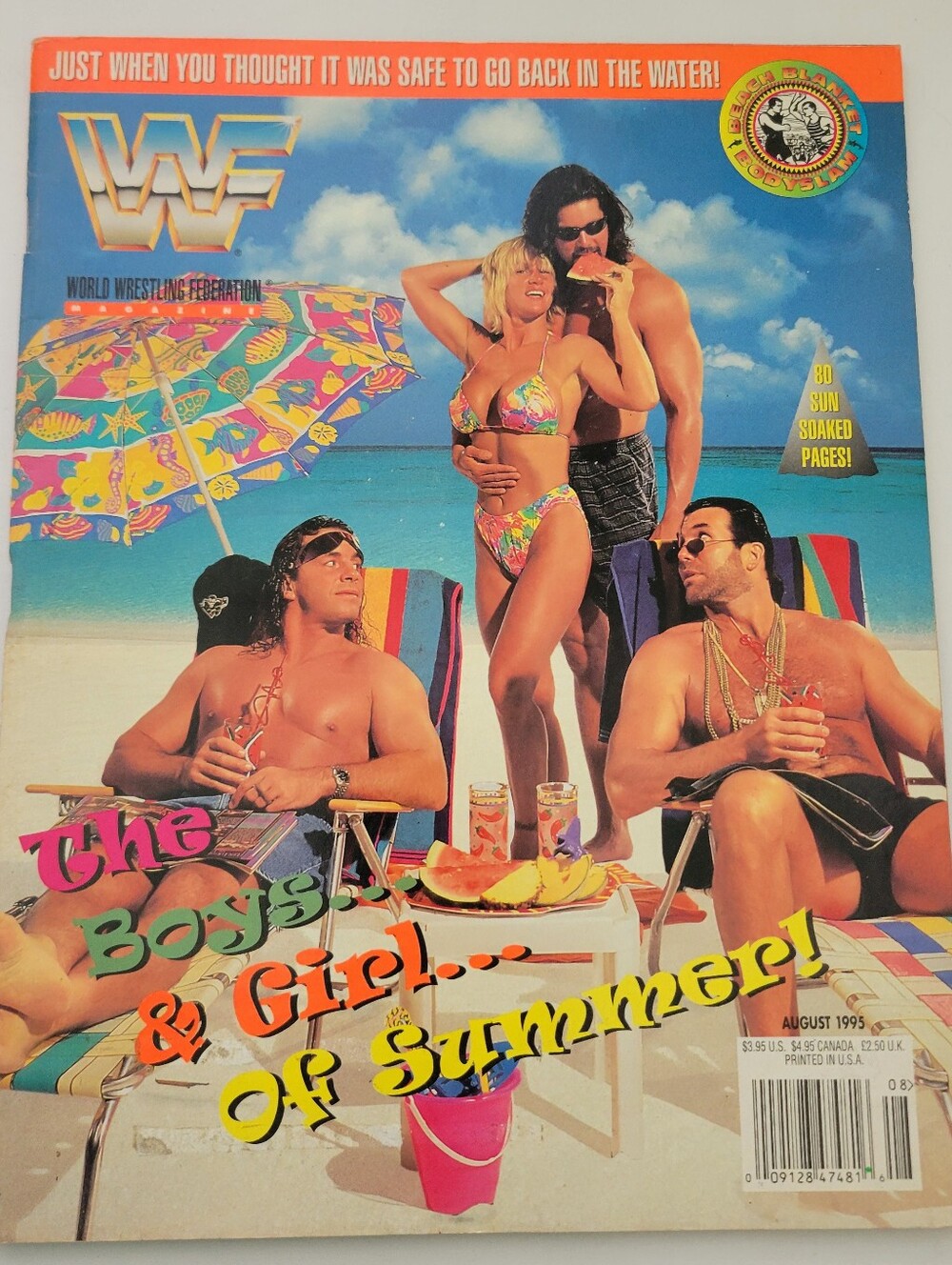 WWF Magazine August 1995 Uncut Trading Cards Poster Diesel Razor Ramon Alundra